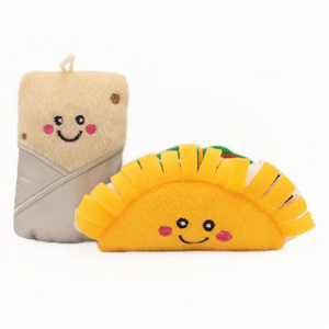 ZippyClaws NomNomz Taco and Burrito Cat Toy - Mutts & Co.