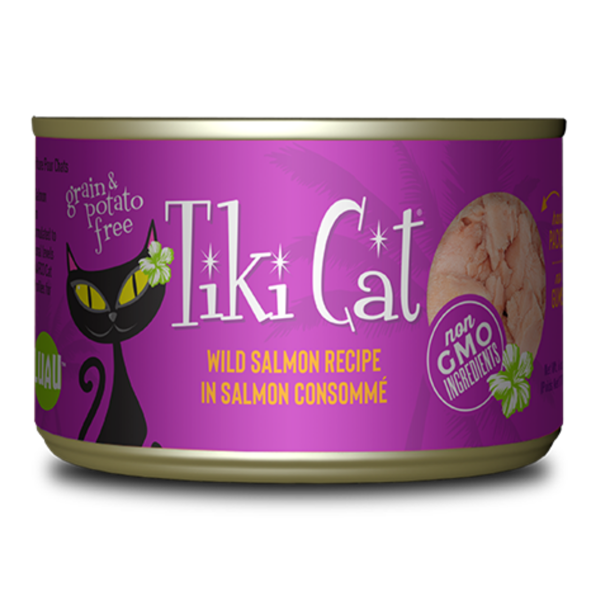 Tiki Cat Hanalei Luau Wild Salmon in Salmon Consomme Wet Cat Food, 6oz - Mutts & Co.