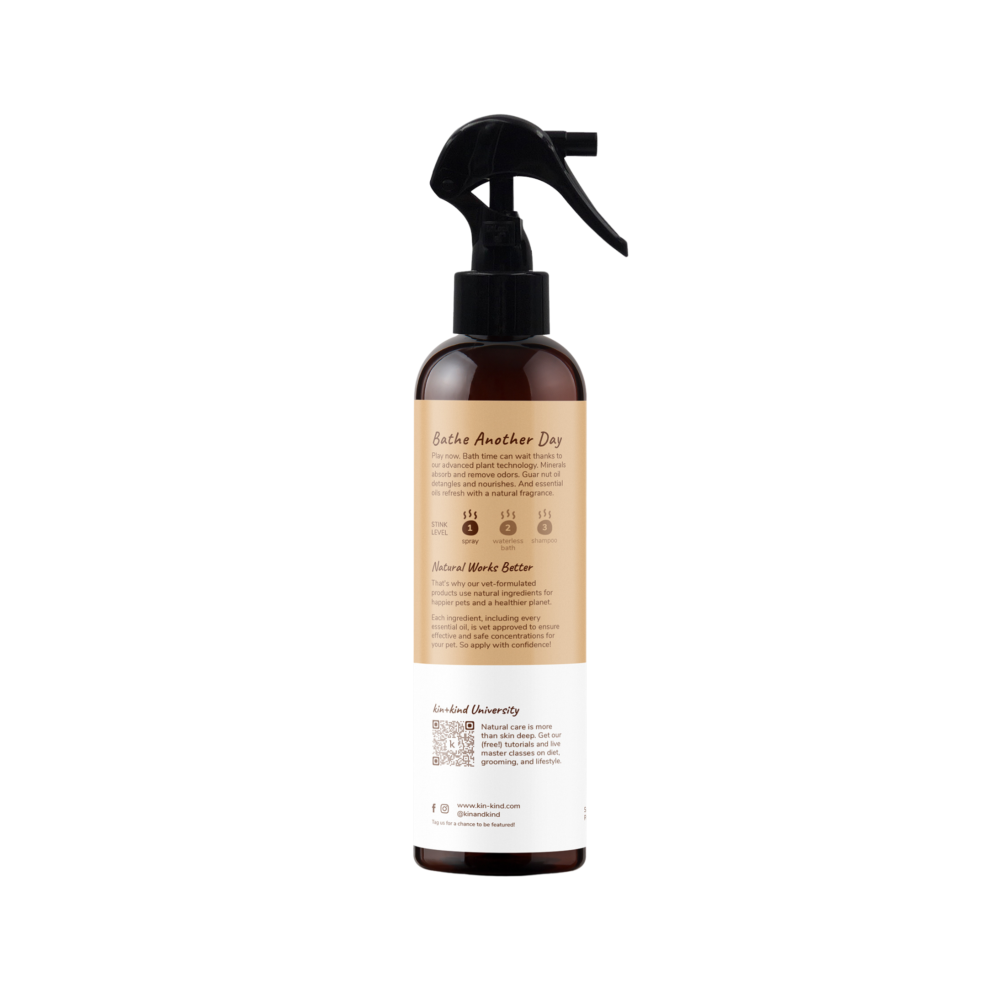 Kin + Kind Almond & Vanilla Natural Coat Spray for Dog Smells 12 oz - Mutts & Co.