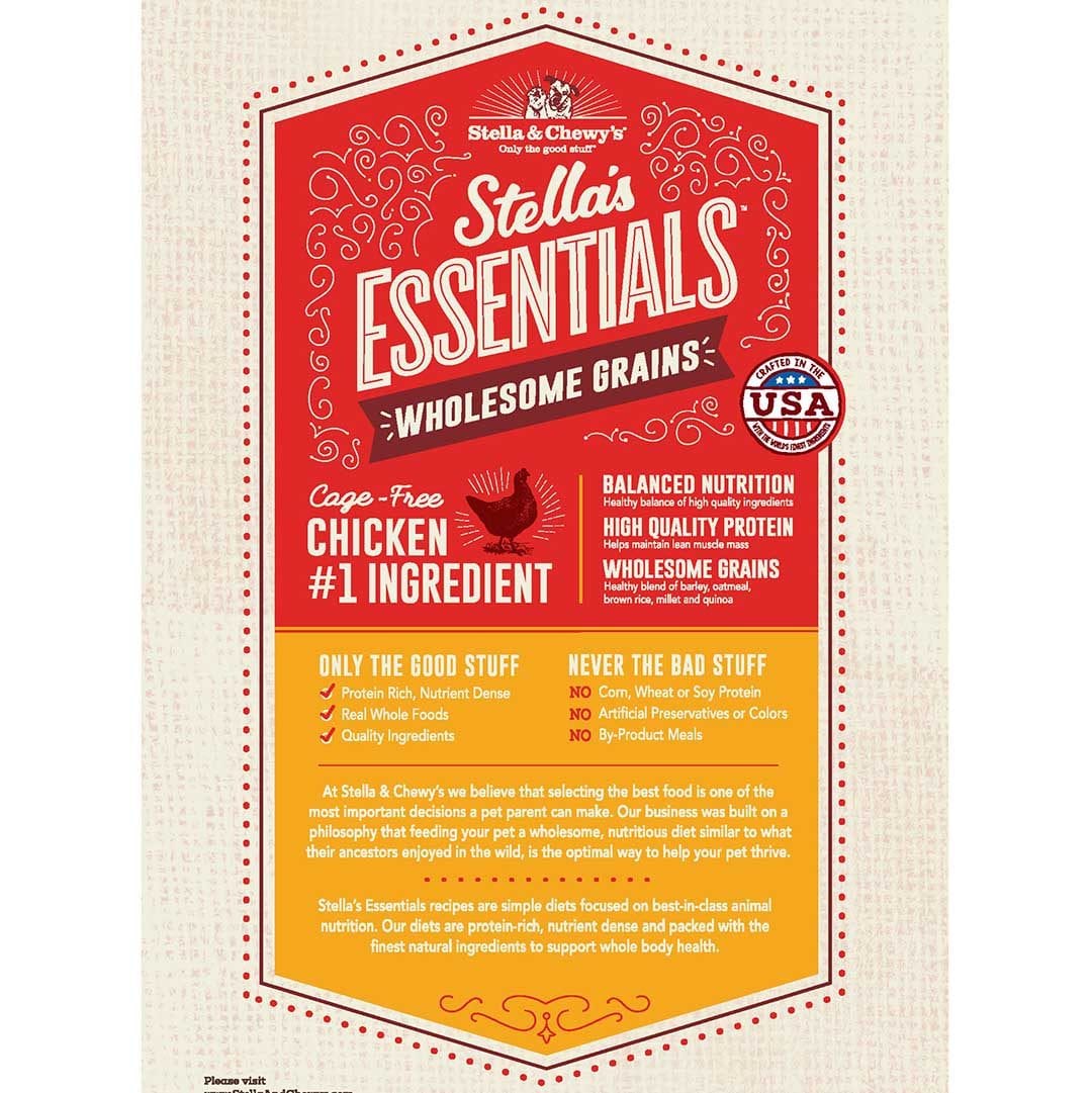Stella & Chewy's Essentials Cage-Free Chicken & Ancient Grains Recipe Dog Food - Mutts & Co.
