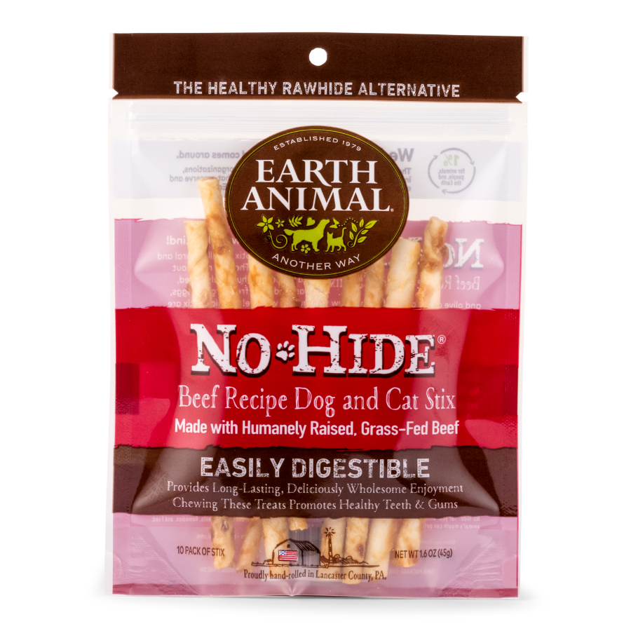 Earth Animal No Hide Beef Stix Dog Treats 10pk