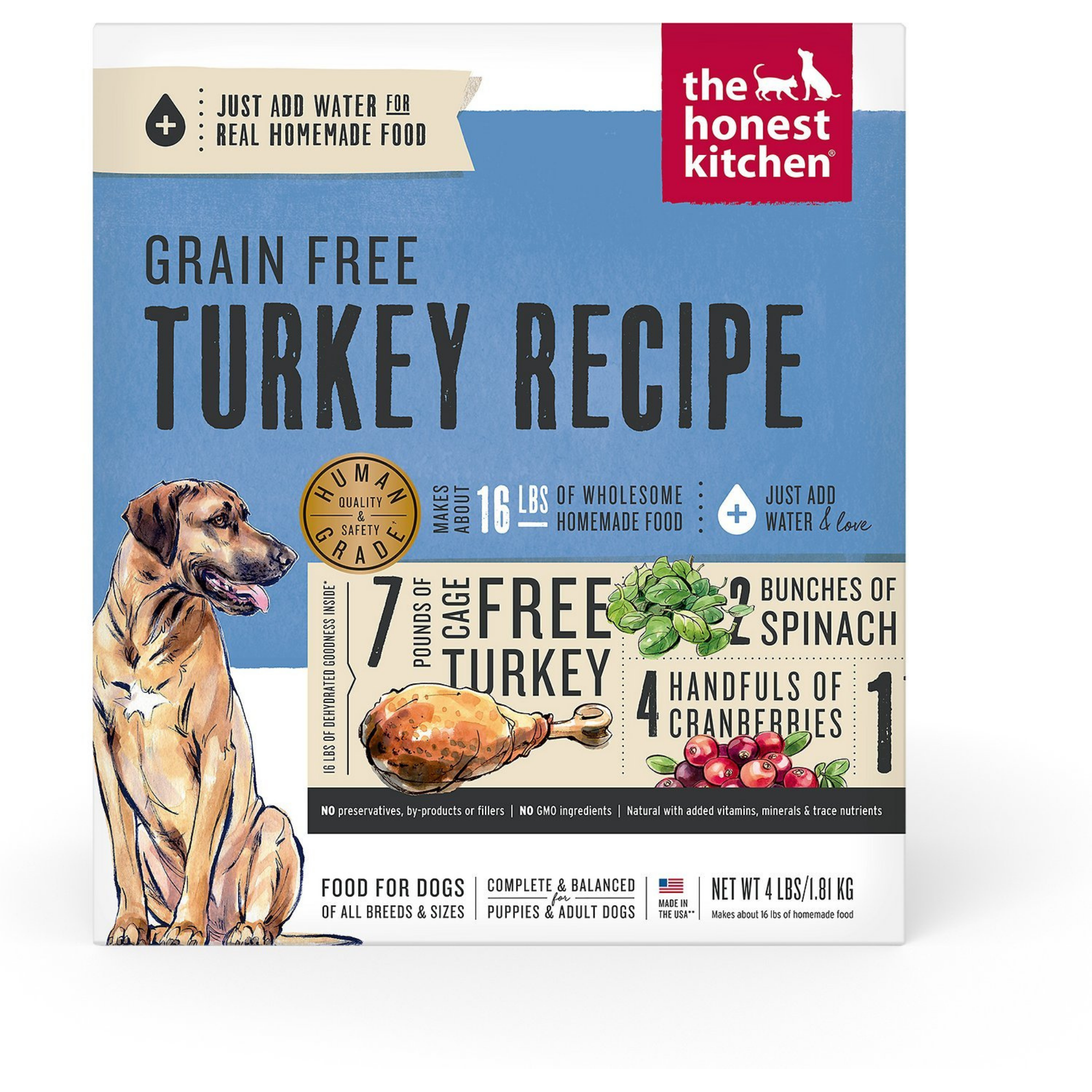 The Honest Kitchen Grain Free Turkey Recipe Dehydrated Dog Food - Mutts & Co.