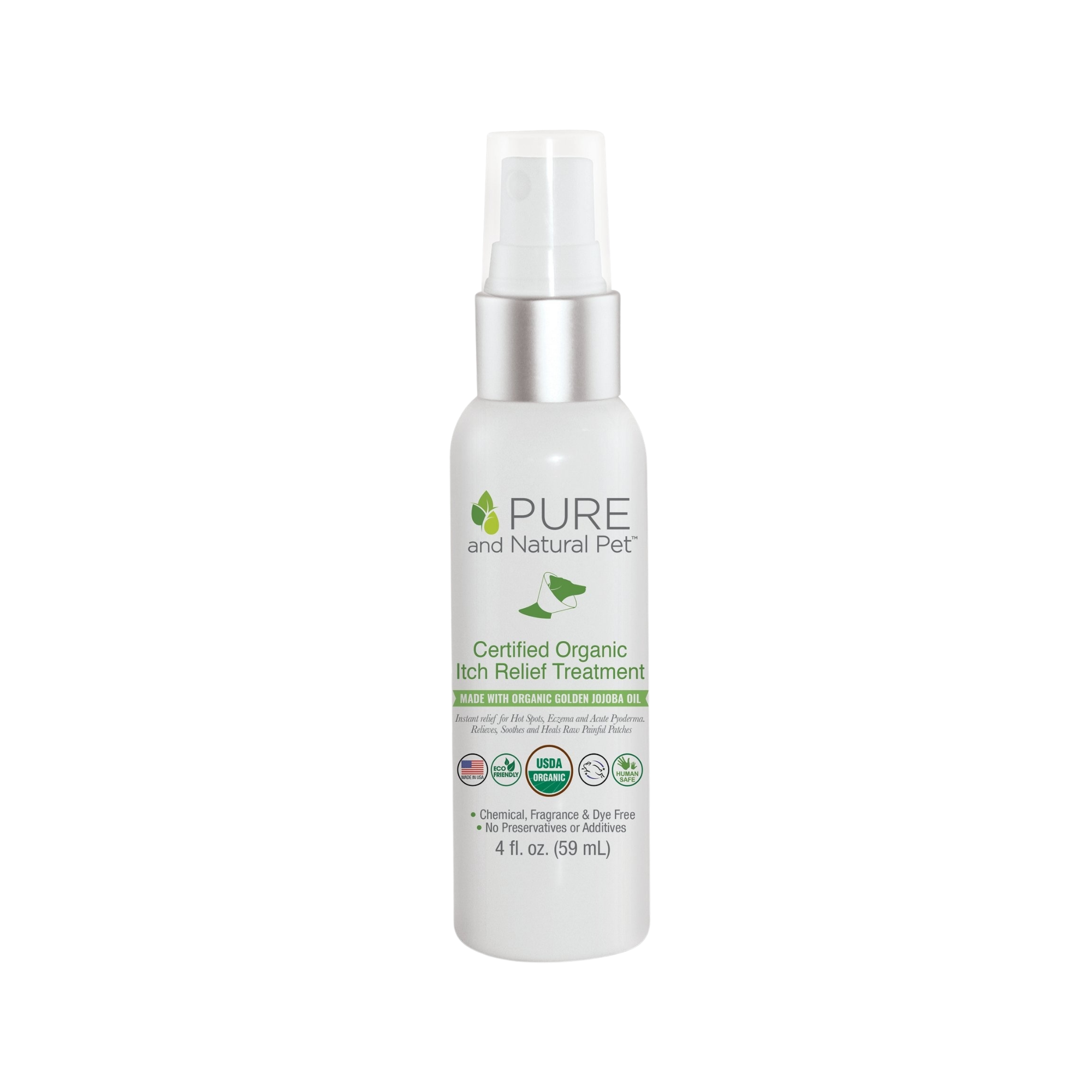 Pure and Natural Pet Itch Relief & Hot Spot Oil Spray for Dogs 4oz - Mutts & Co.