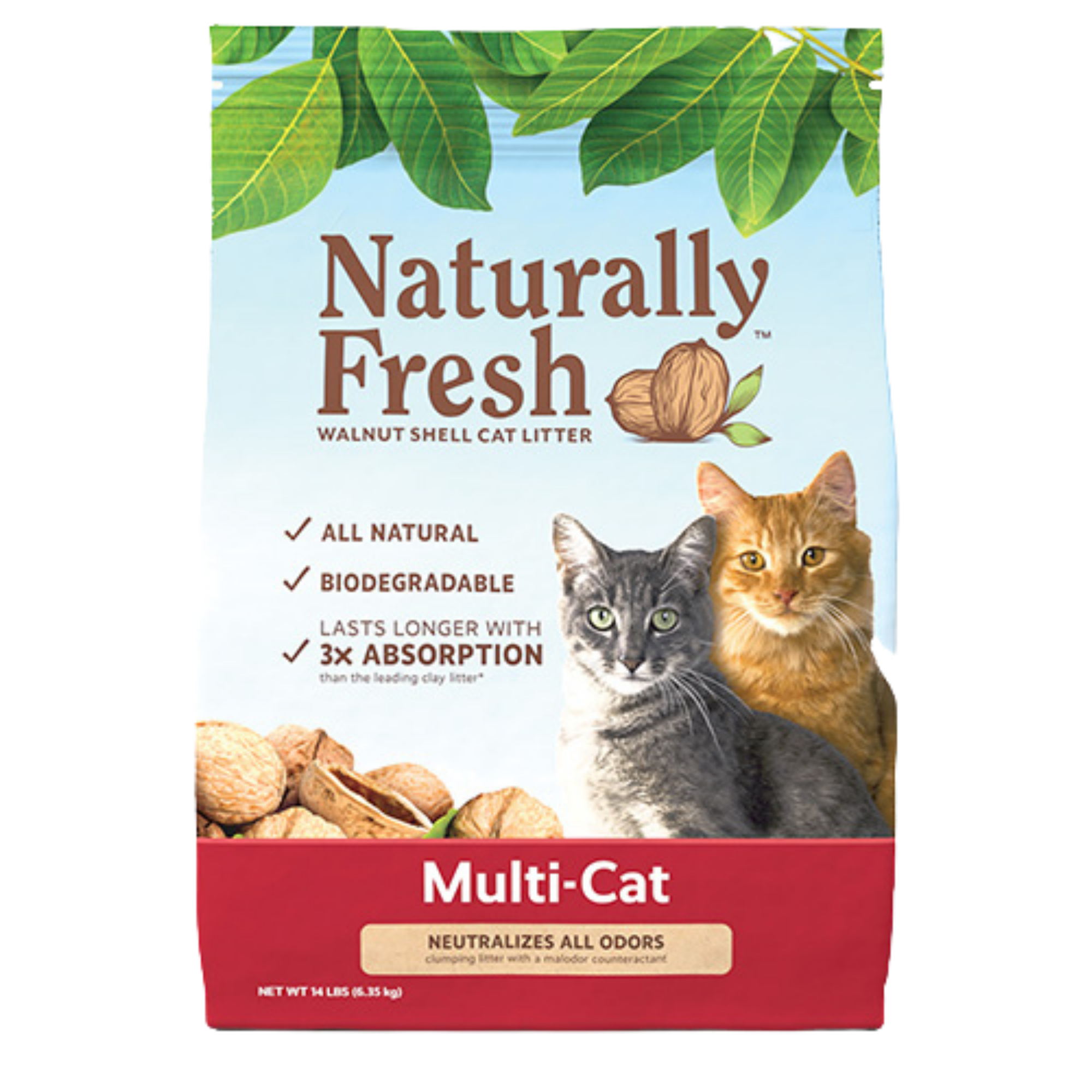 Naturally Fresh Walnut-Based Multi-Cat Quick-Clumping Cat Litter - Mutts & Co.