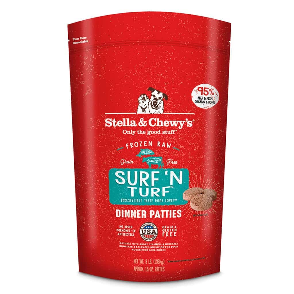 Stella & Chewy's Raw Frozen Surf 'N Turf Dinner Patties Dog Food - Mutts & Co.