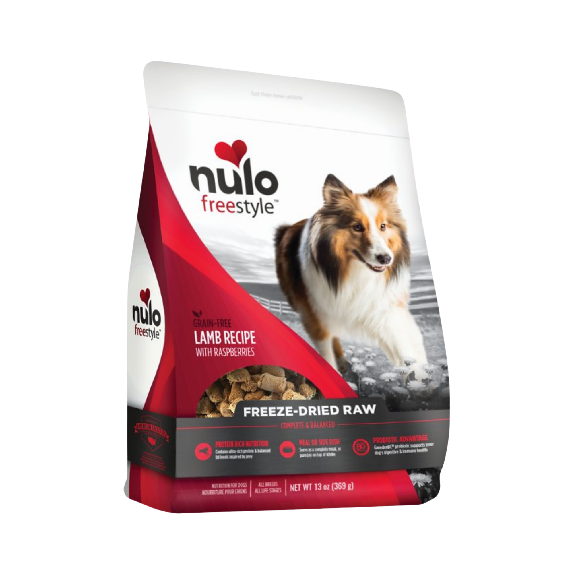 Nulo Freestyle Grain-Free Lamb with Raspberries Recipe Freeze-Dried Dog Food - Mutts & Co.
