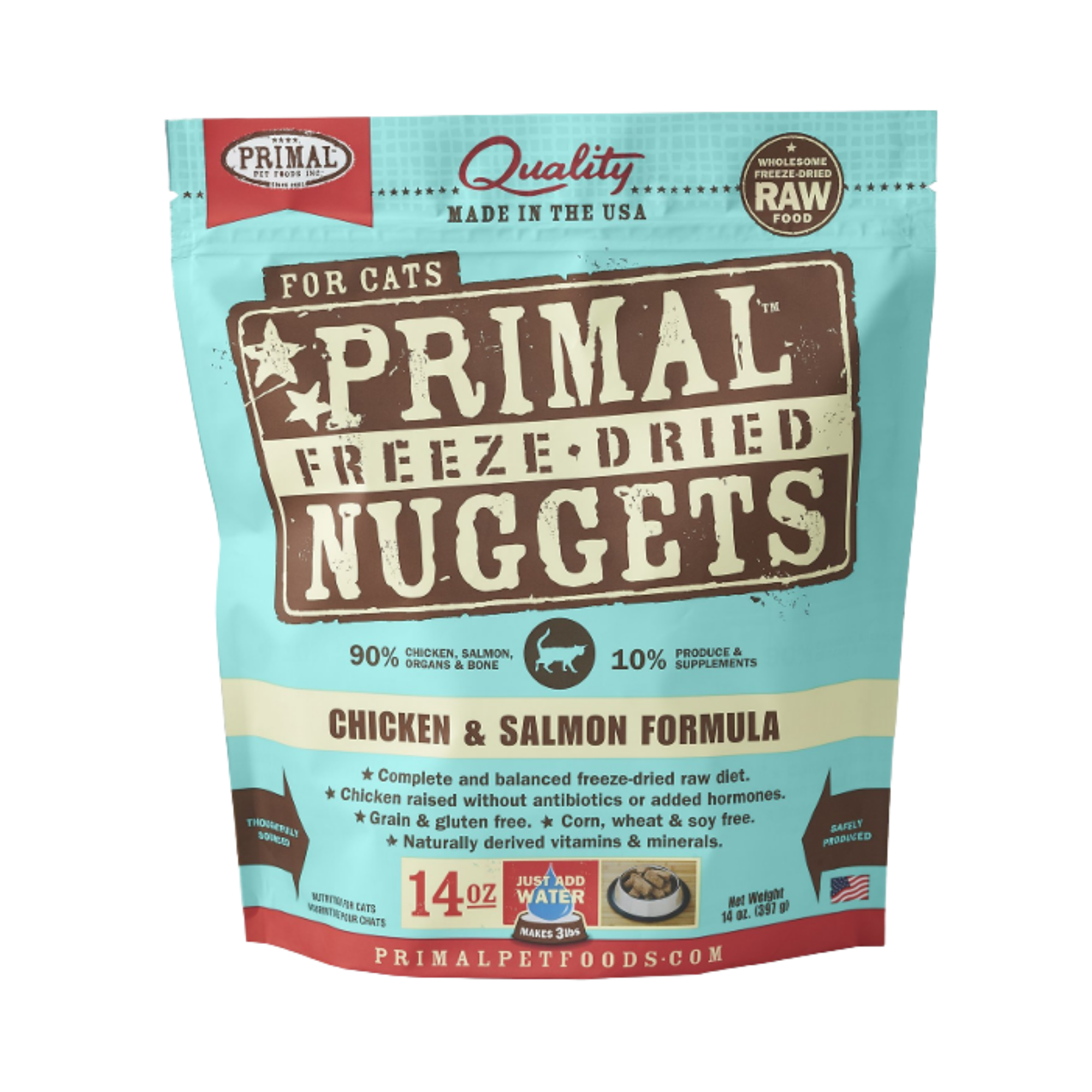 Primal Nuggets Chicken & Salmon Formula Freeze-Dried Cat Food - Mutts & Co.