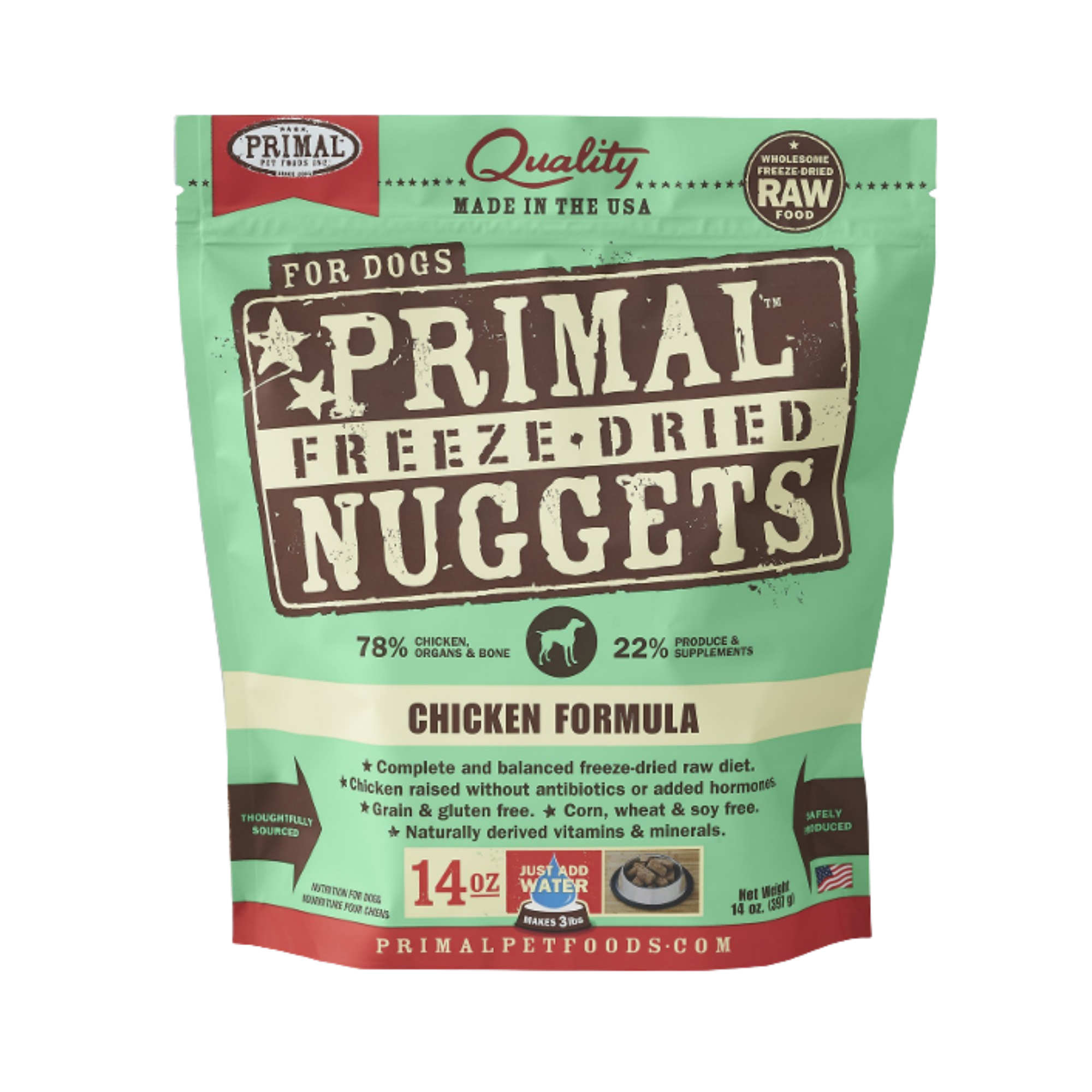 Primal Nuggets Chicken Formula Freeze-Dried Dog Food - Mutts & Co.