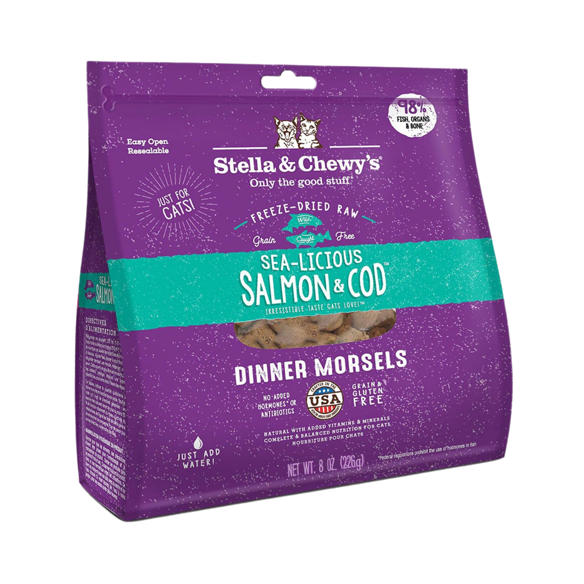Stella & Chewy's Sea-Licious Salmon & Cod Dinner Freeze-Dried Cat Food - Mutts & Co.