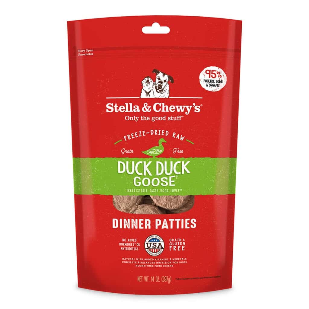 Stella & Chewy's Duck Duck Goose Dinner Patties Freeze-Dried Dog Food - Mutts & Co.