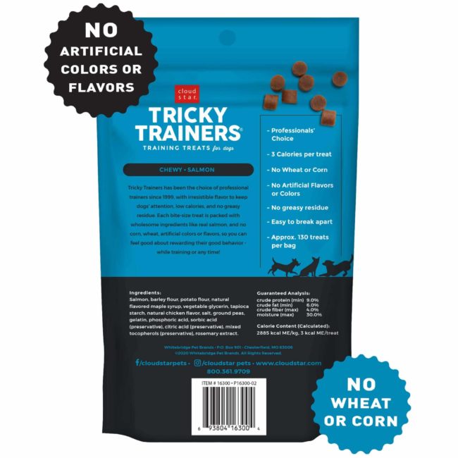 Cloud Star Chewy Tricky Trainers Salmon Flavor Dog Treats - Mutts & Co.