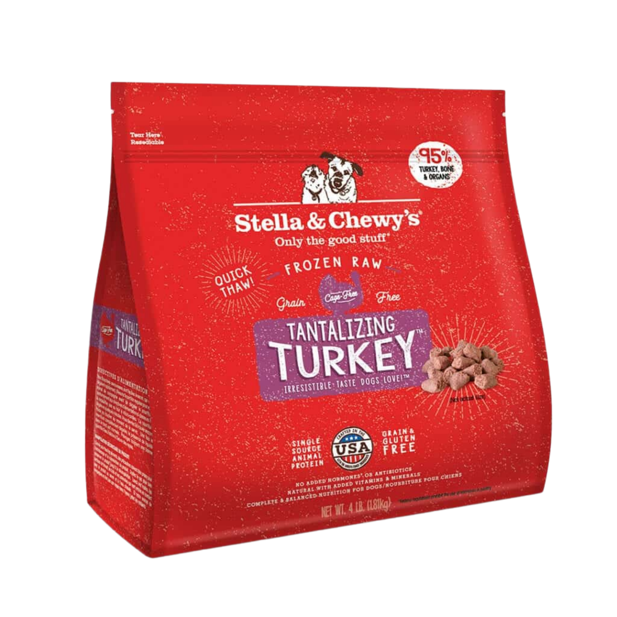 Stella & Chewy's Raw Frozen Tantalizing Turkey Dinner Morsels Dog Food - Mutts & Co.