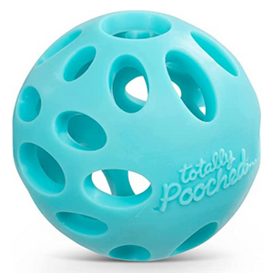 Totally Pooched Huff n' Puff Rubber Ball Dog Toy Teal - Mutts & Co.