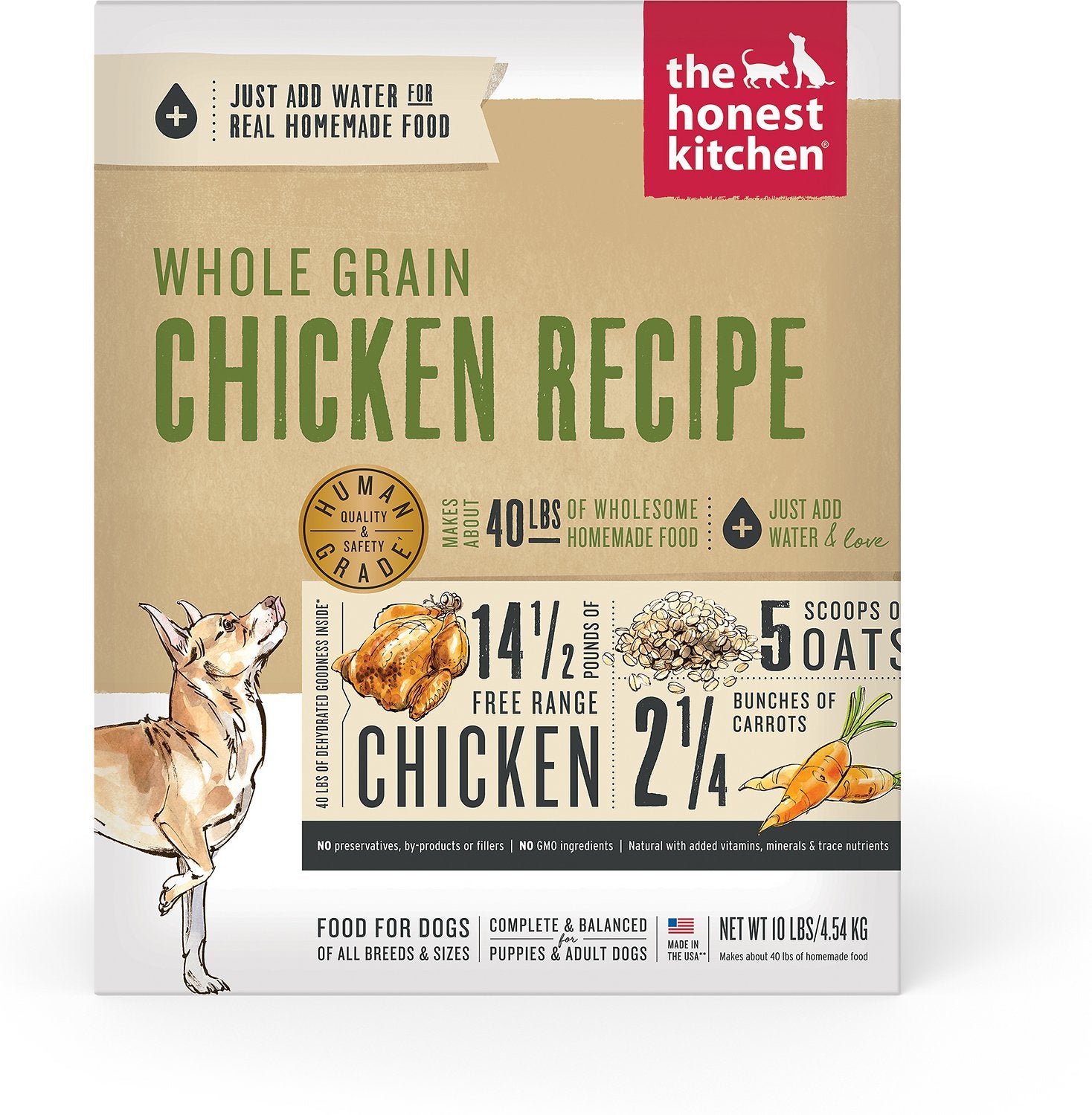 The Honest Kitchen Whole Grain Chicken Recipe Dehydrated Dog Food - Mutts & Co.