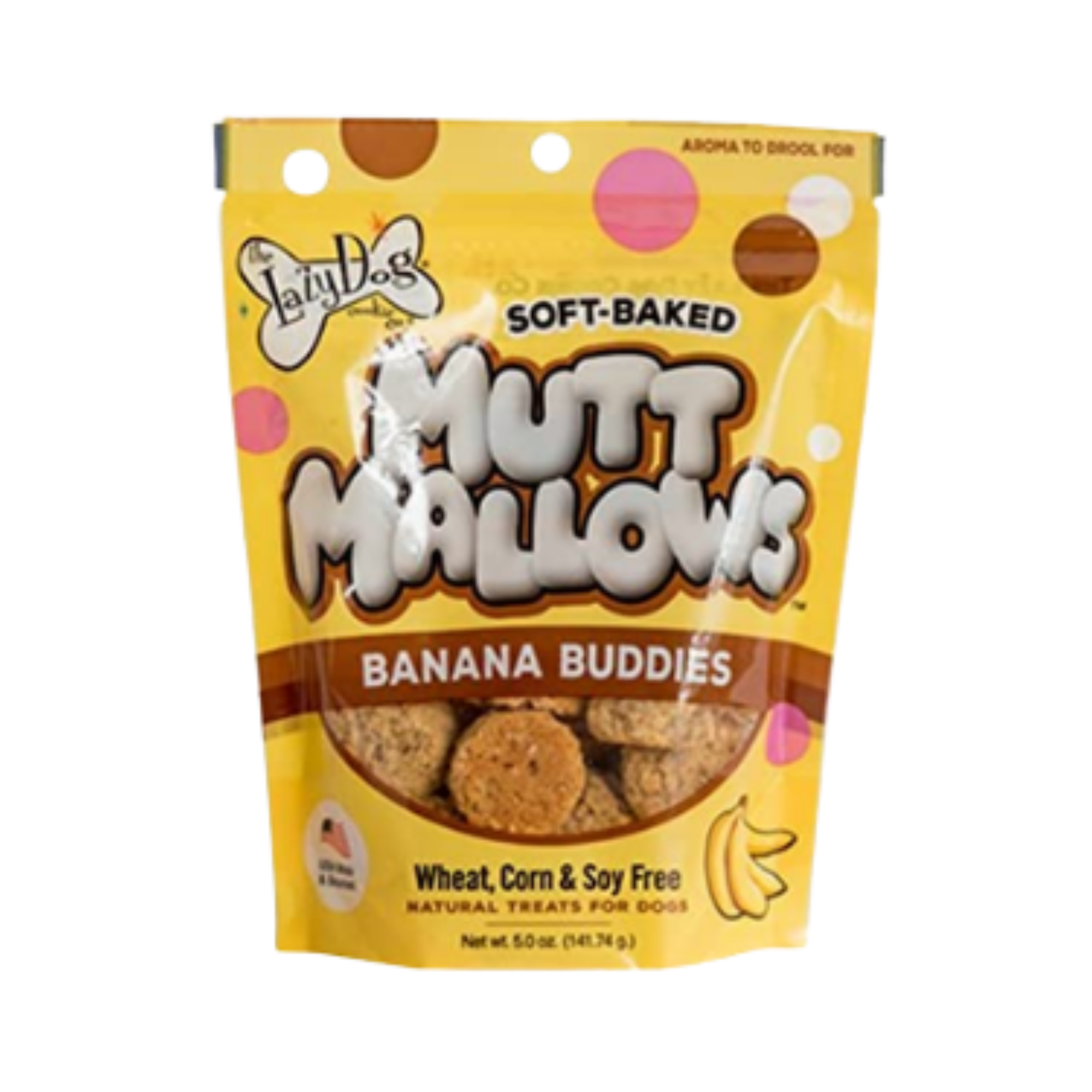 The Lazy Dog Cookie Company Banana Buddies Mutt Mallows Treats, 5 oz - Mutts & Co.